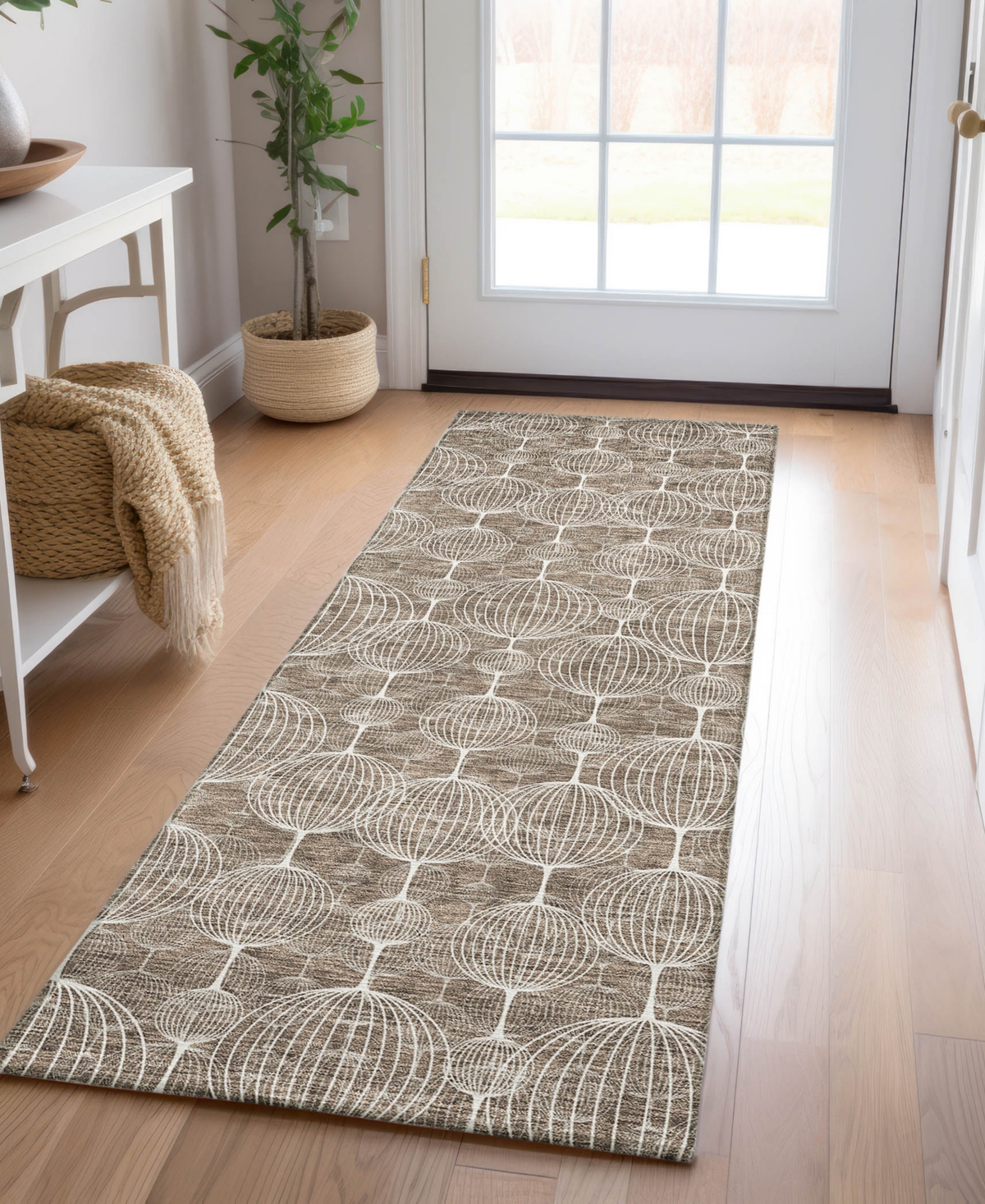 Addison Chantille Acn732 2'3"x7'6" Runner Area Rug In Chocolate
