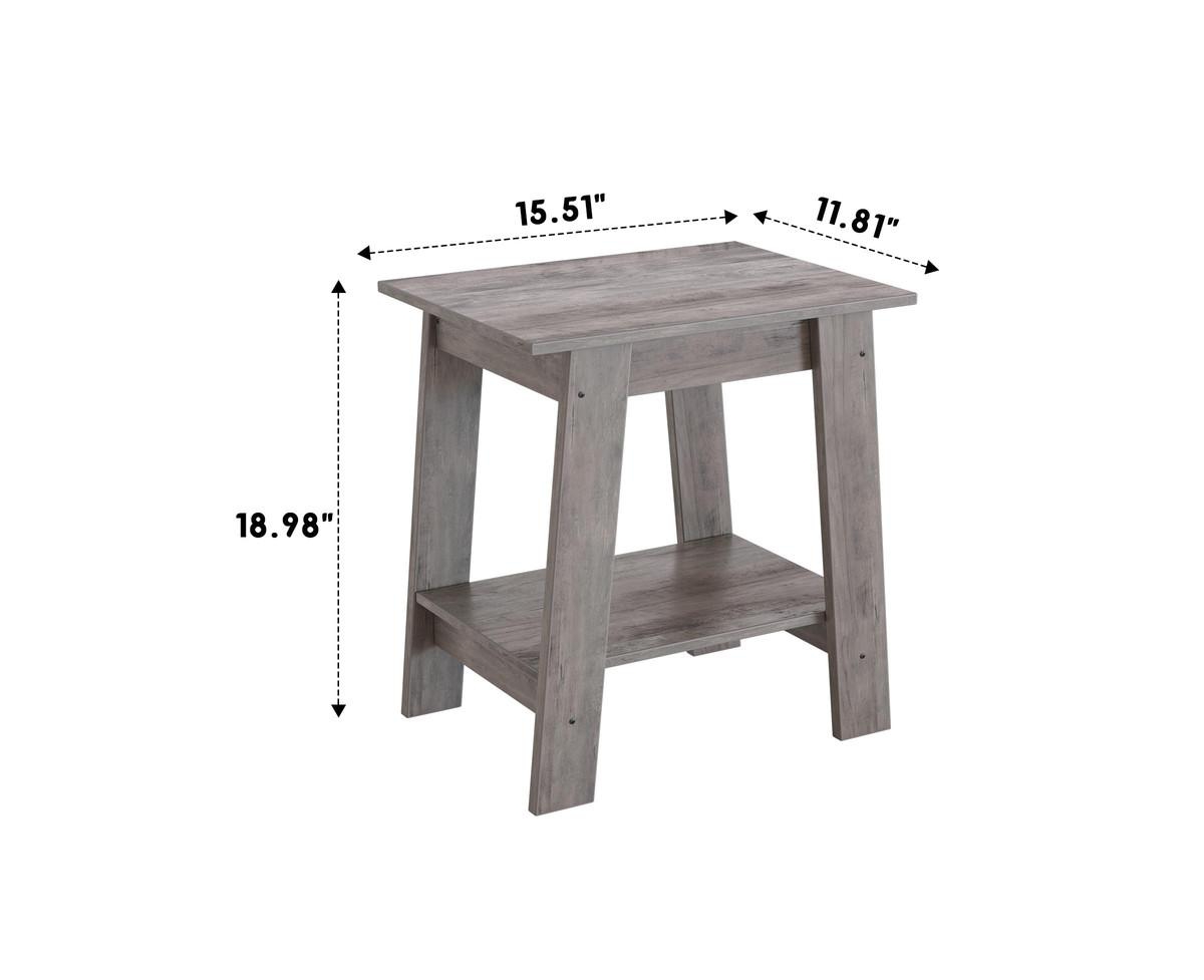 gaomon Side Table, End Table, Nightstand, 2-Tier Storage Shelf, Entryway Table, Sofa Table for Small Space, Living Room, Bedroom, Small Minimalist Bed