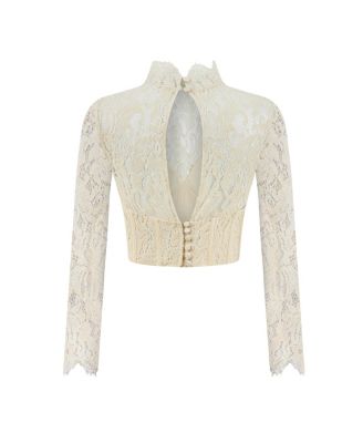 Women's Corset-Look Lace Blouse