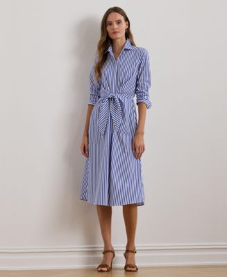 Lauren Ralph Lauren Women's Striped Tie-Front Broadcloth
