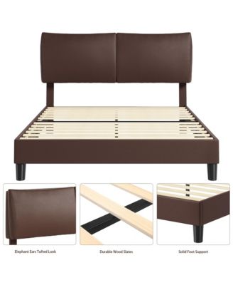 Queen Size Platform Bed Frame with Headboard