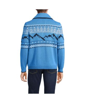 Лендс-Энд Земли Конец Мужские Размещается Горная Шаль Кардиган 26090₽