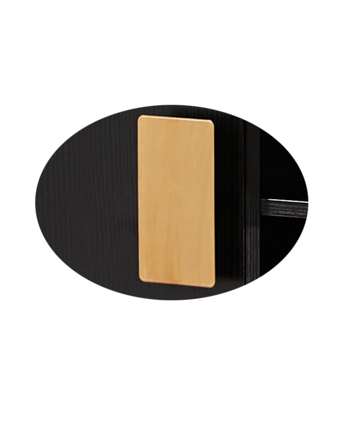 Kings Brand Furniture Grant Buffet Bar Liquor Cabinet with Wine Rack Storage and Glass Holder,- Black