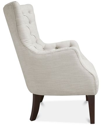 Furniture - Adelyn Button Tufted Wing Back Chair, Direct Ship