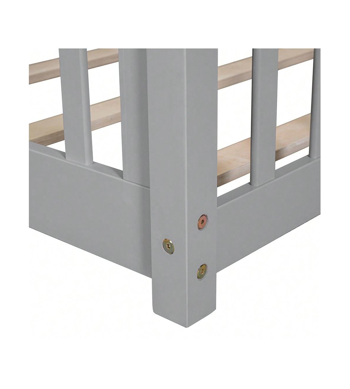 gaomon Children Floor Bed Floor Bed Solid Wood Floor Bed Frame With Sturdy Slats And Safety Fence For Girls Boys Teens