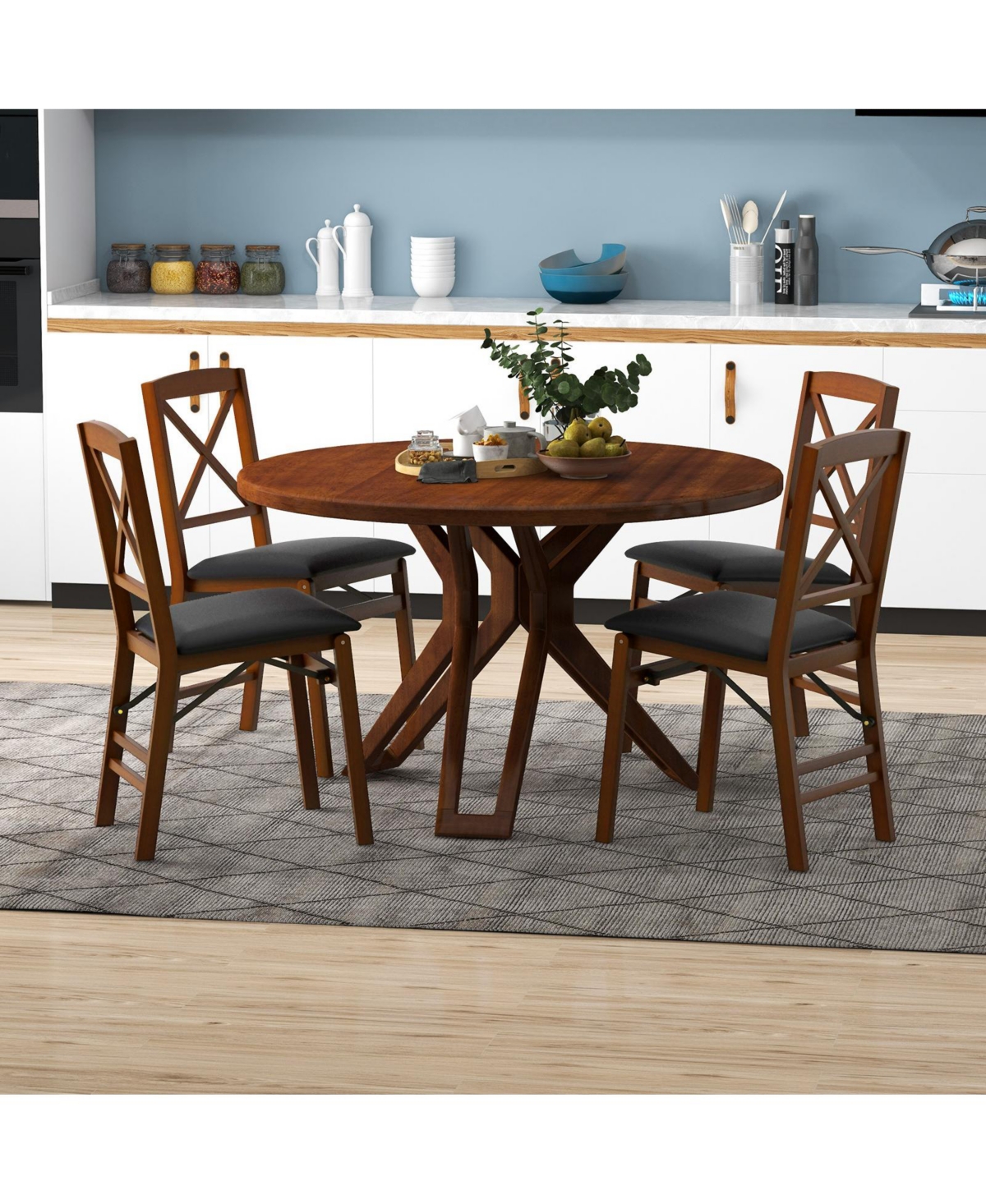 Gouun Set of 2 Folding Dining Chairs with 400 Lbs Capacity