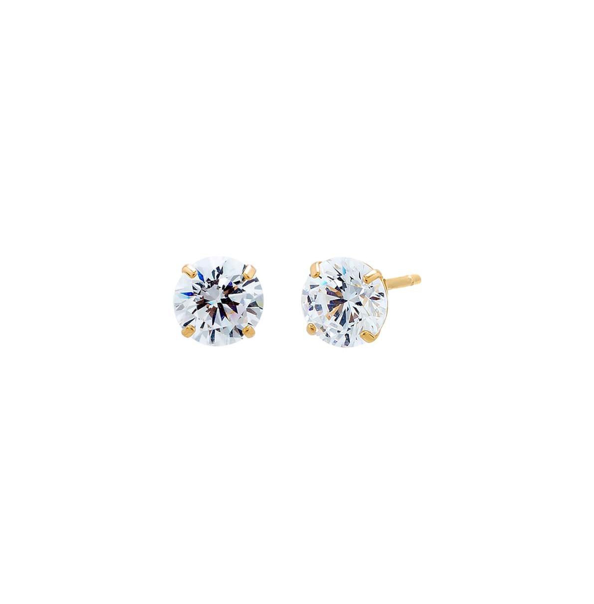 By Adina Eden Solitaire Stud Earring 14K - 14k gold - 5mm