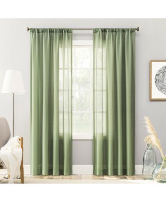Amalfi Linen Blend Semi-Sheer Rod Pocket Curtain Panel