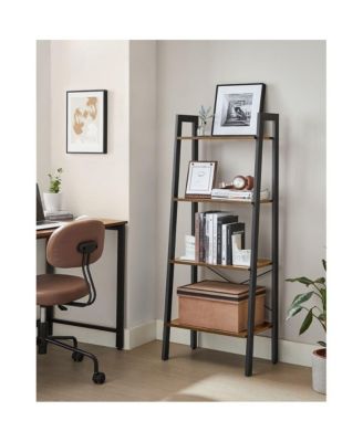 4-Tier Bookshelf Storage Rack, Shelves for Bathroom and Living Room Organization