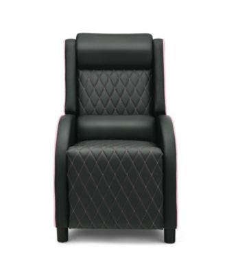 Massage Gaming Recliner Chair with Headrest and Adjustable Backrest for Home Theater