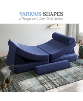 Conner Modular Play Couch For Kids With Convertible 6-Piece Design And Soft Foam Cushions