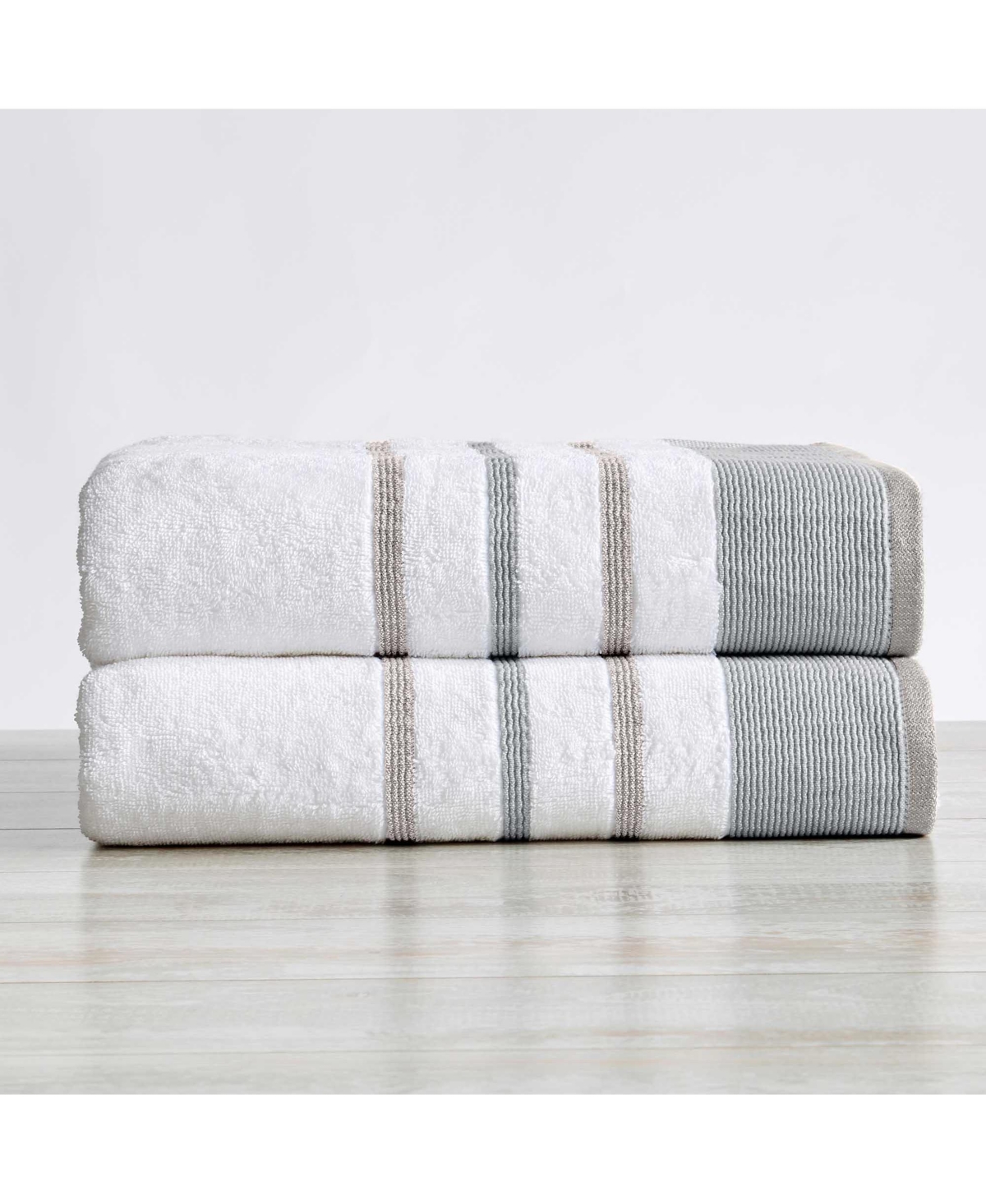 Linery & Co Linery & Co. Combed Cotton 2-Pc. Striped Sheet, 34