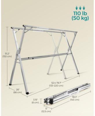 Extendable and Foldable Clothes Drying Rack