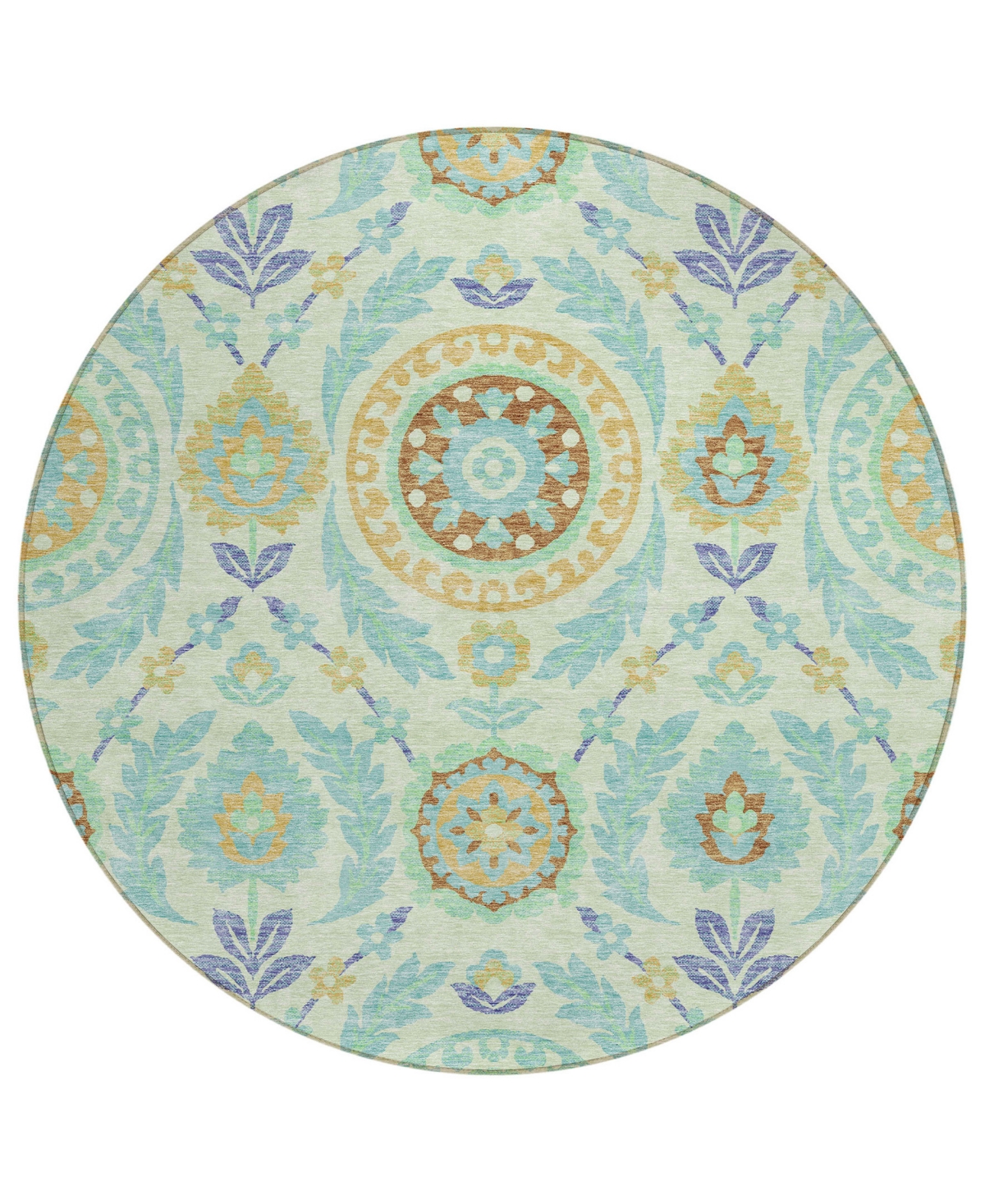 Addison Chantille Acn751 8'x8' Round Area Rug In Mint