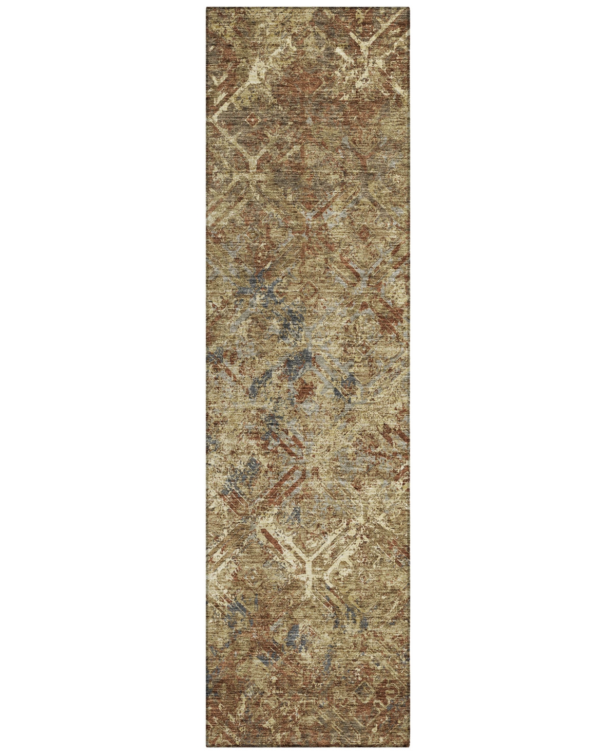 Addison Chantille Acn768 2'3"x7'6" Runner Area Rug In Brown