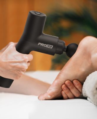 PROfit Percussion Muscle Massage Gun, Rechargeable Deep Tissue Full-Body Massager with Multiple Attachments 