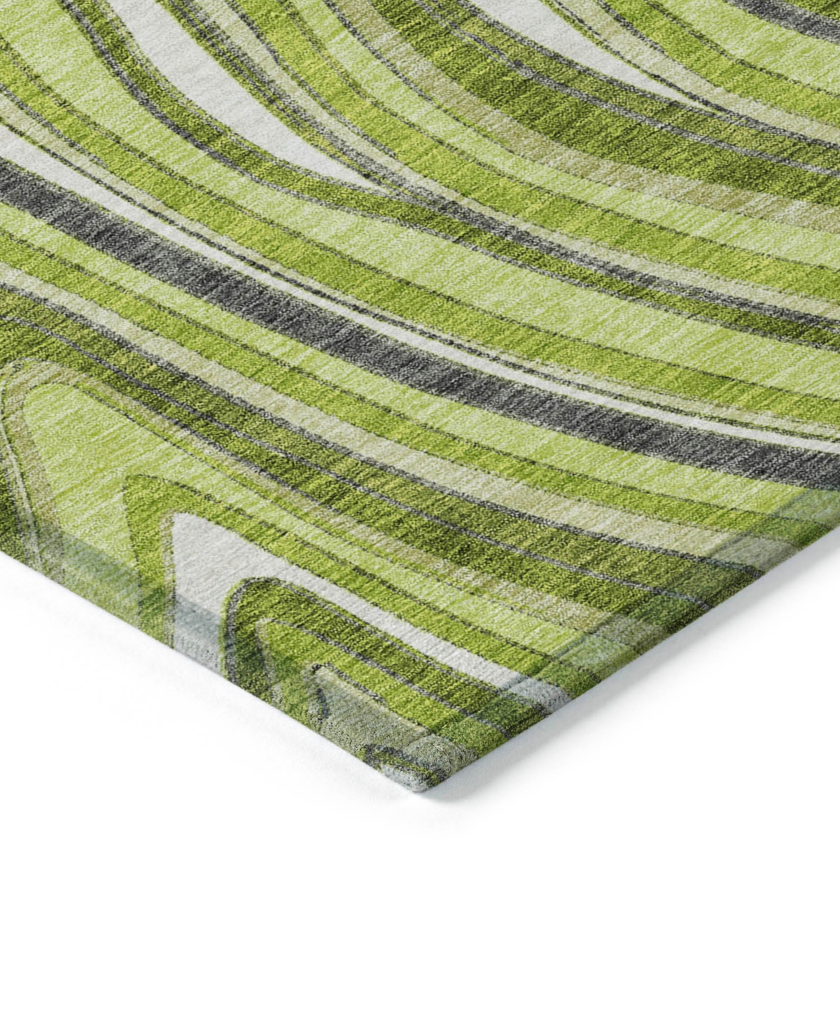 Addison Chantille Machine Washable Acn756 2'3"x7'6" Runner Area Rug In Lime