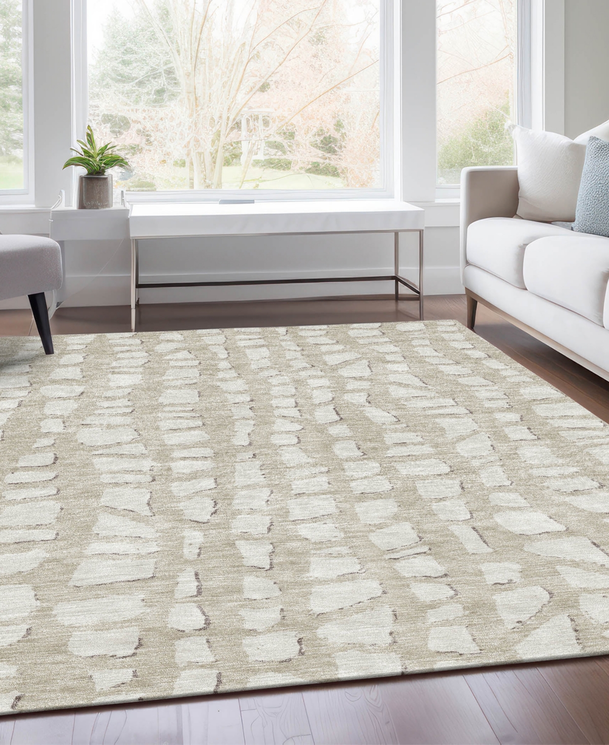 Addison Chantille Acn754 9'x12' Area Rug In Beige