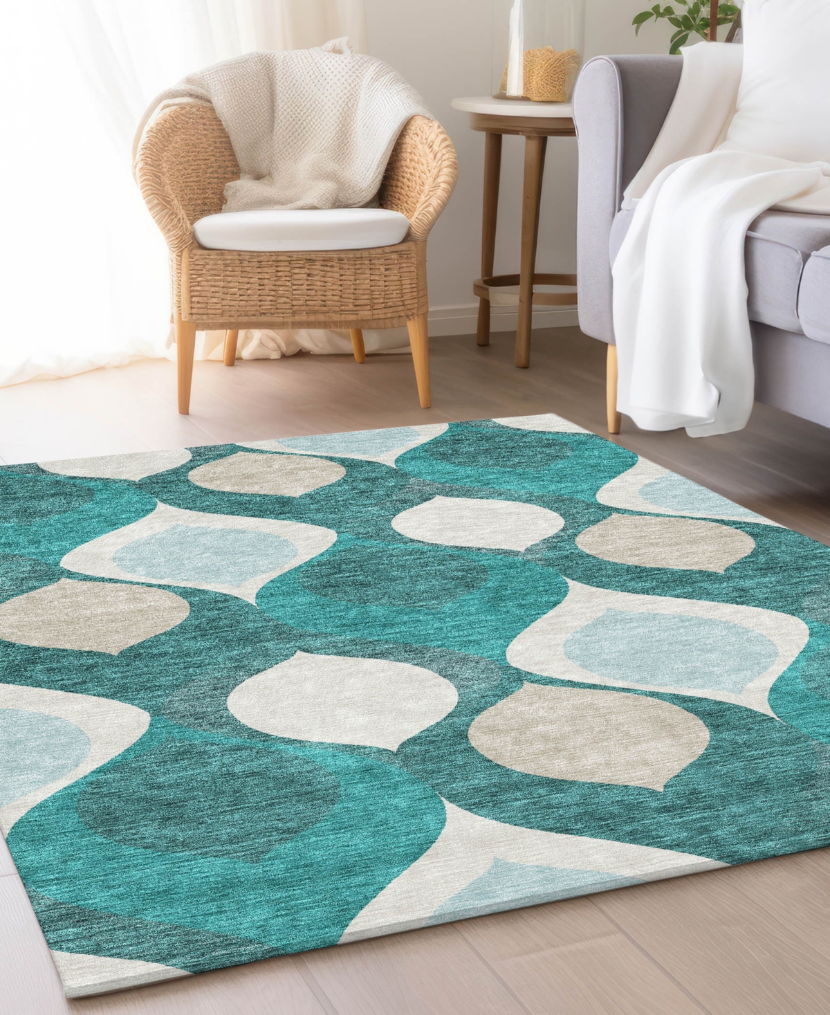 Addison Chantille Acn749 9'x12' Area Rug In Teal