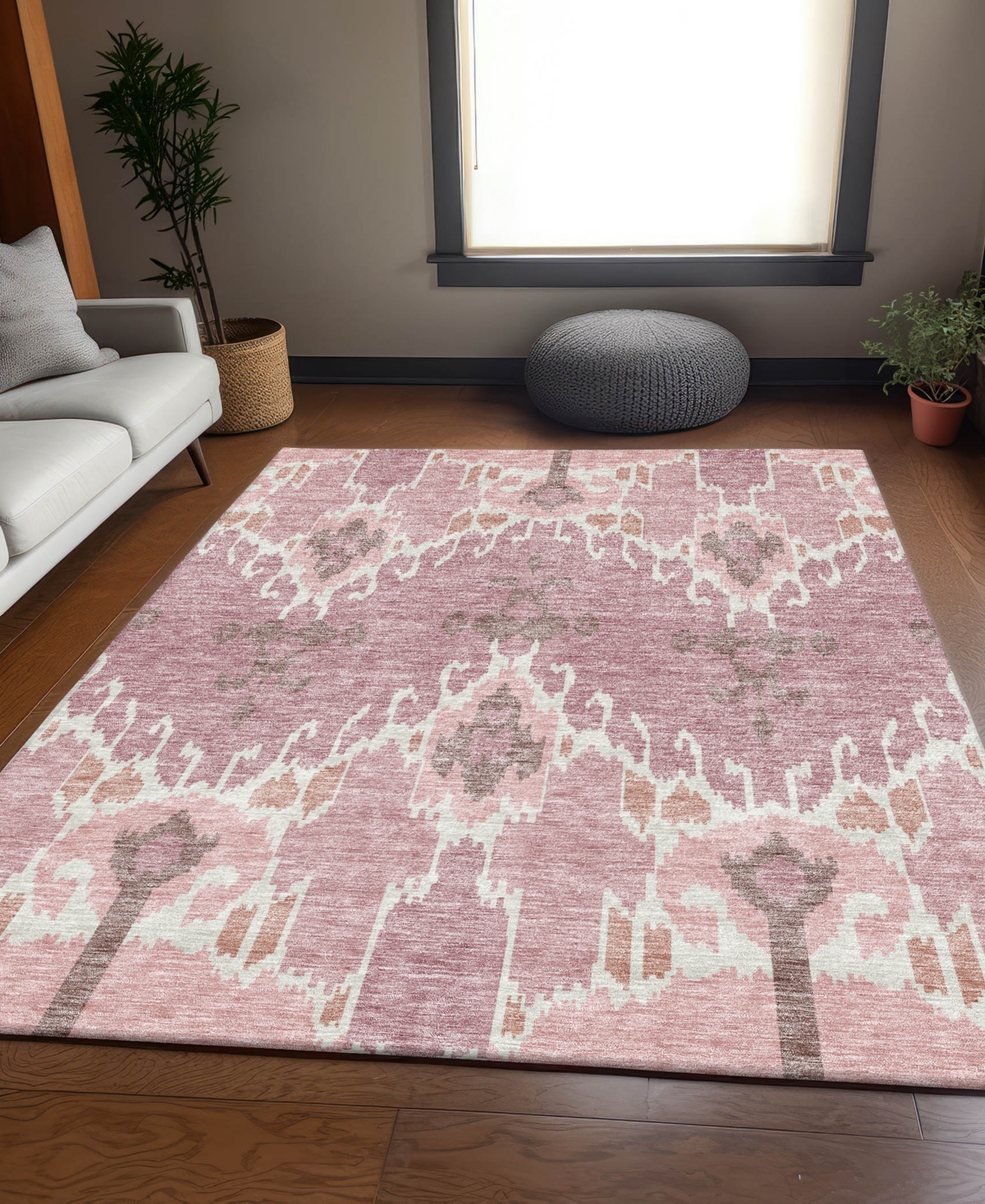 Addison Chantille Machine Washable Acn748 8'x10' Area Rug In Rose