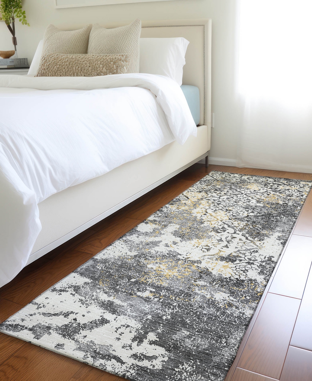 Addison Chantille Acn769 2'3"x7'6" Runner Area Rug In Charcoal