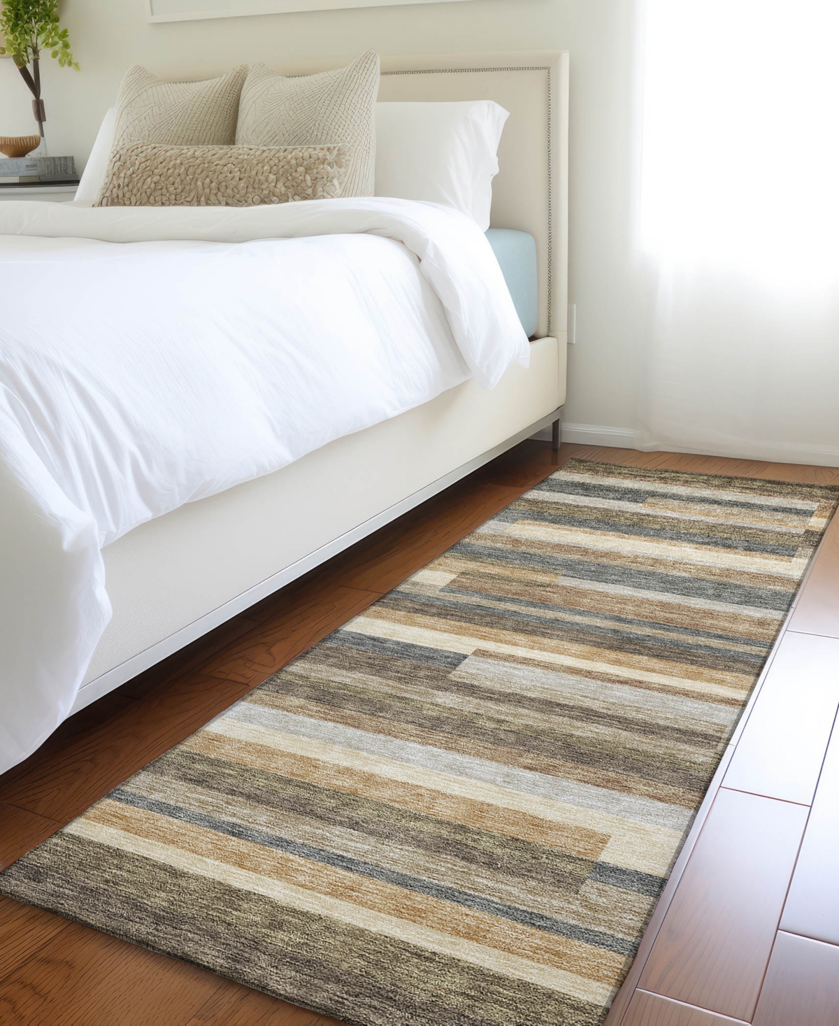 Addison Chantille Acn766 2'3"x7'6" Runner Area Rug In Taupe