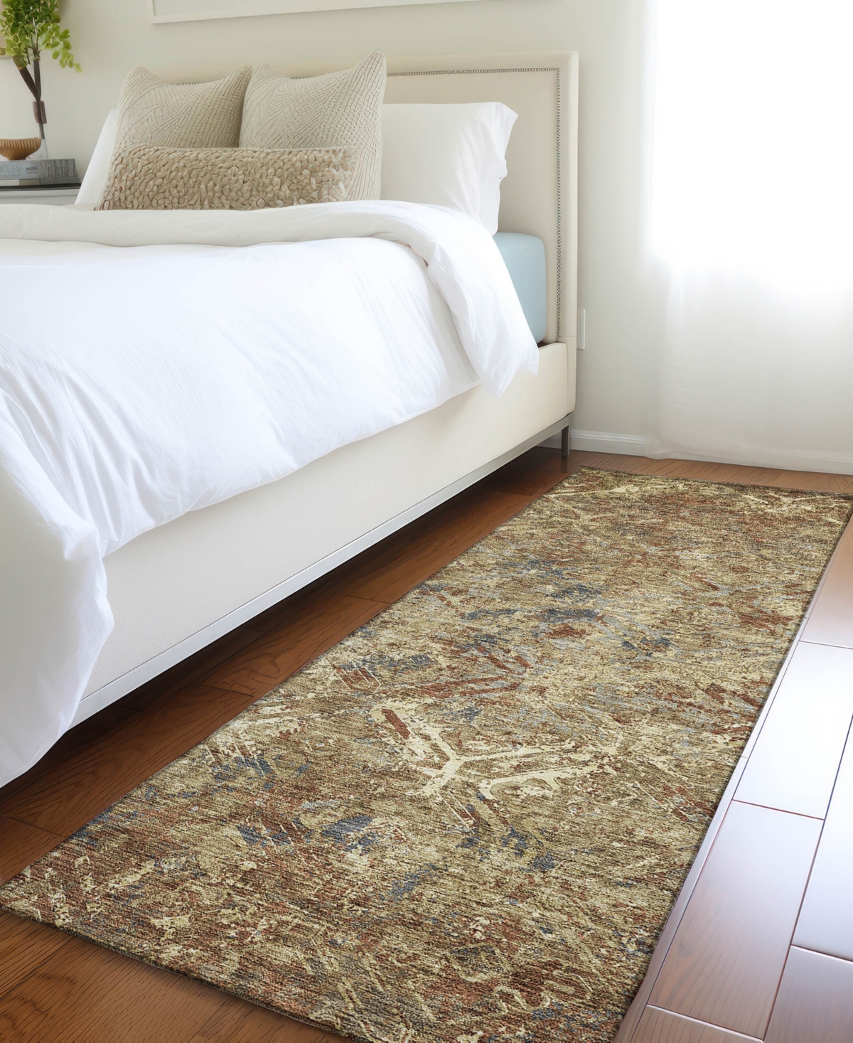 Addison Chantille Acn768 2'3"x7'6" Runner Area Rug In Brown
