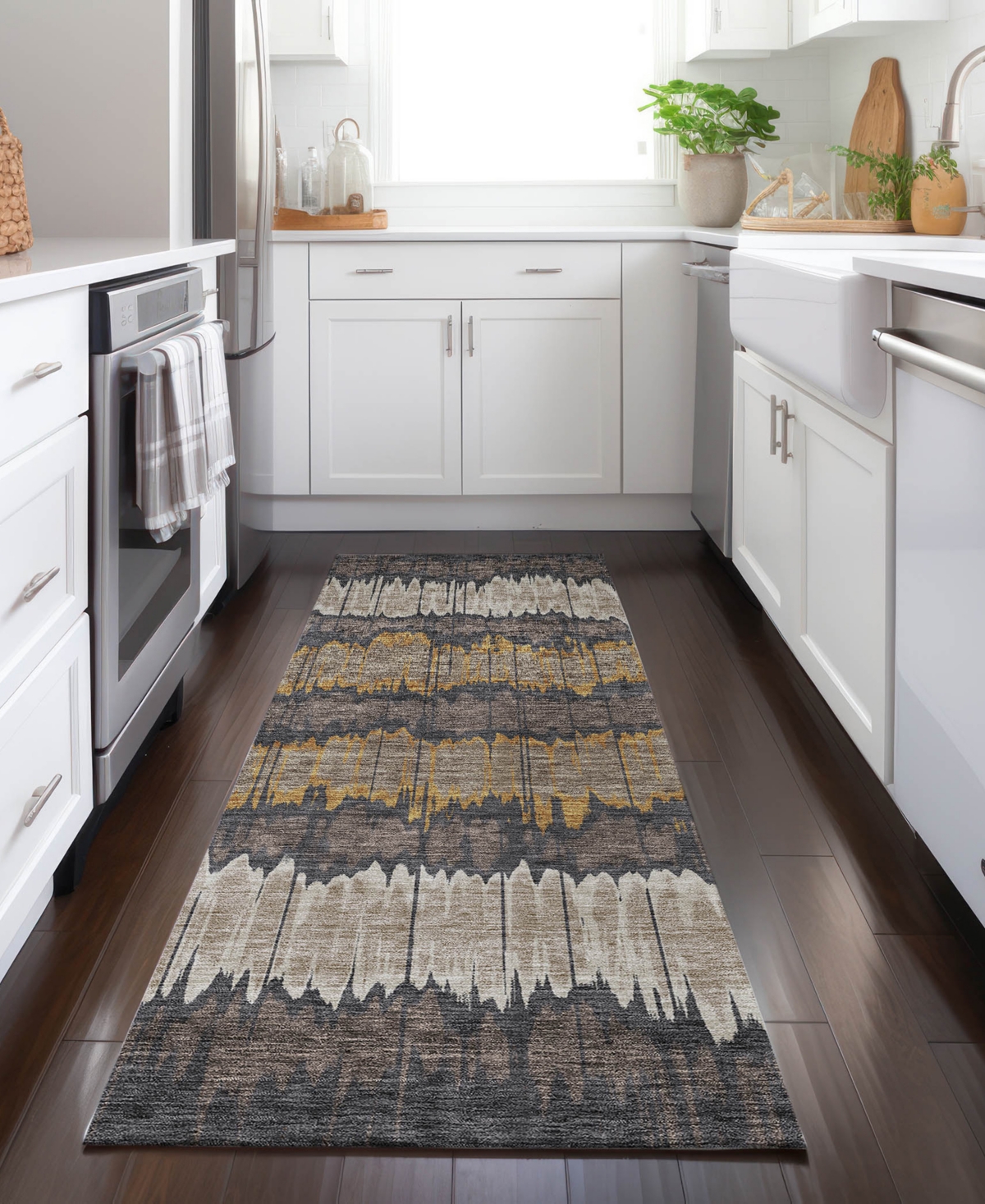 Addison Chantille Acn755 2'3"x7'6" Runner Area Rug In Cocoa