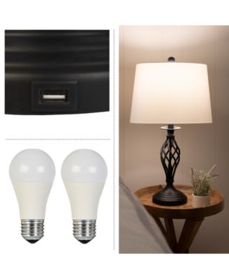 24.41" USB Charging LED Table Lamp Set