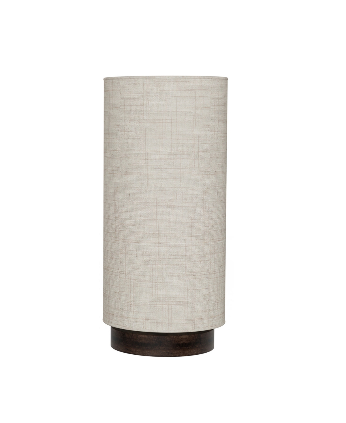Lavish Home 12.25" Modern Led Cylinder Table Lamp In Brown And Linen