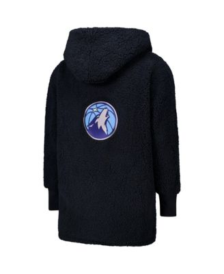 Jill Martin Men's and Women's The Best Lounger In The World Navy Minnesota Timberwolves Oversized Open-Front Hoodie Sweater