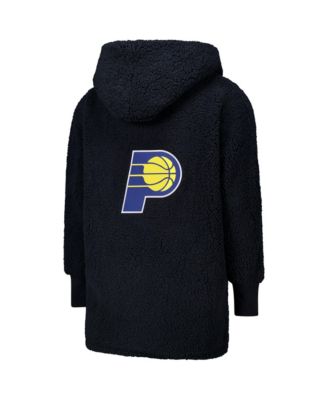 Jill Martin Mens and Womens The Best Lounger In The World Black Indiana Pacers Oversized Open-Front Hoodie Sweater 22890₽