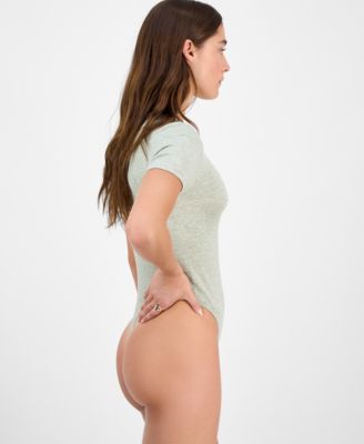 Juniors' Short-Sleeve Seamless Bodysuit