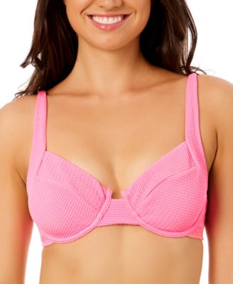 Salt + Cove - Juniors' Wavy-Scrunch Scoop-Neck Bralette Bikini