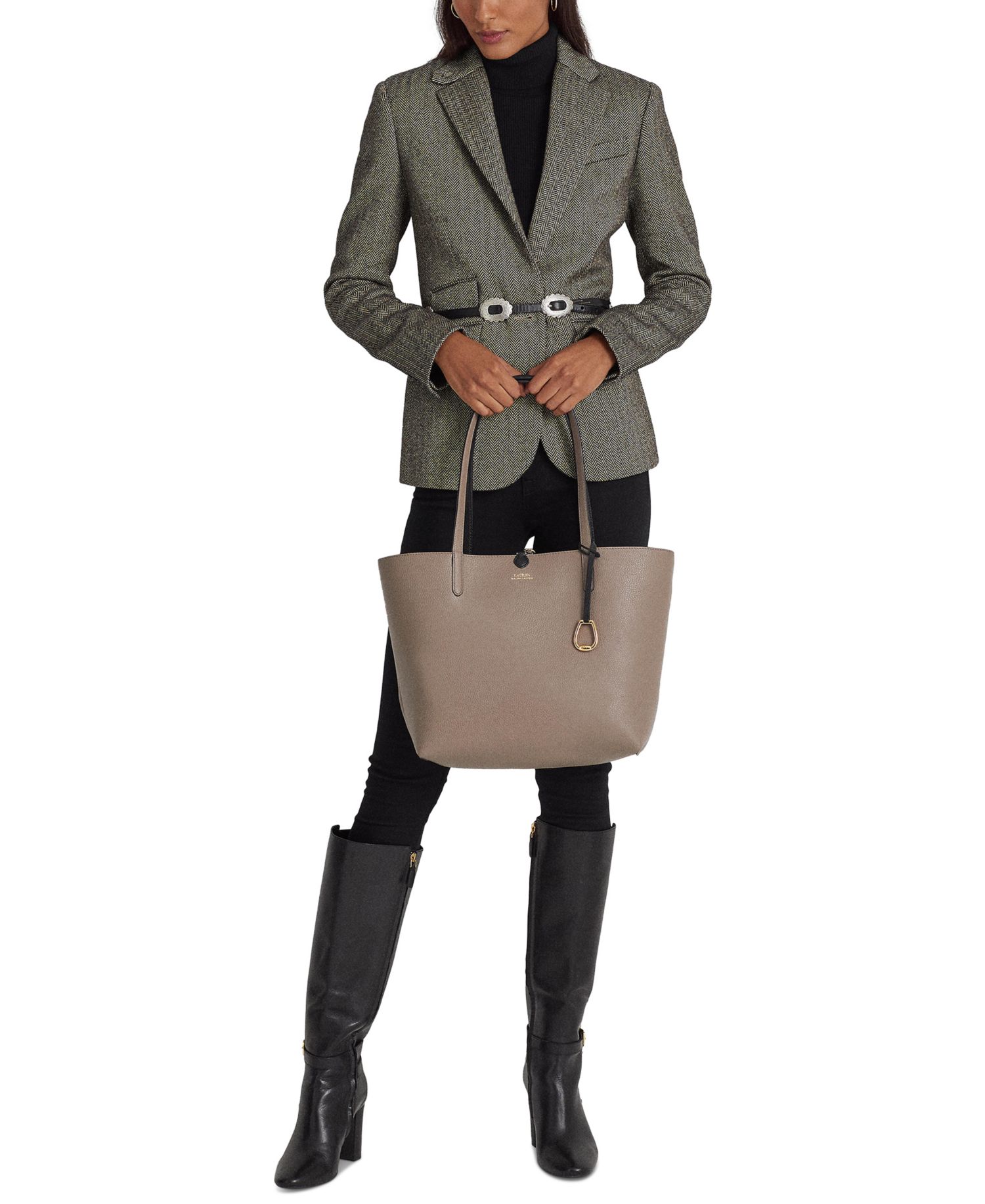 Faux-Leather Reversible Extra-Large Tote Bag