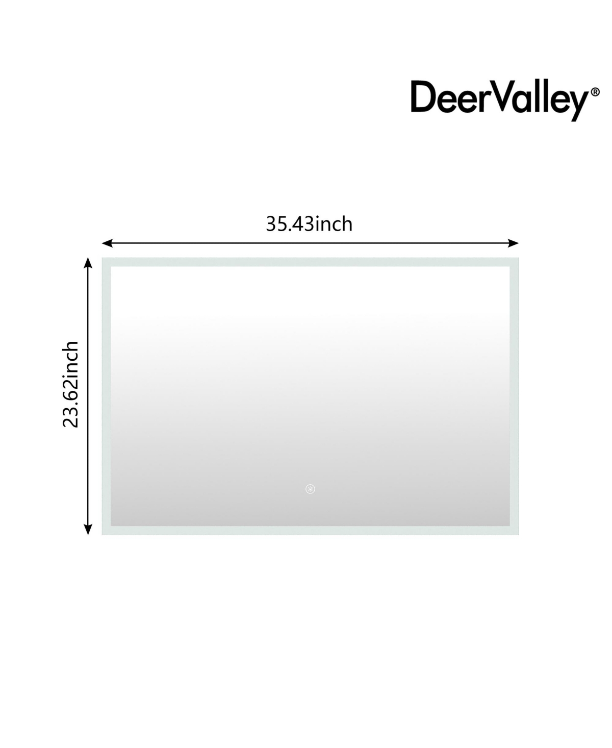 DeerValley Led Bathroom Mirror with Lights,Smart Dimmable Vanity Mirrors for Wall,Anti-Fog Makeup Mirror