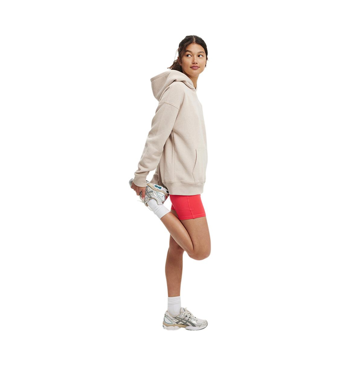 Cotton On Women's Plush Premium Graphic Hoodie -wellness club white
