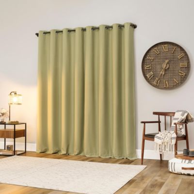 Linen Blend Blackout Grommet Top Curtain