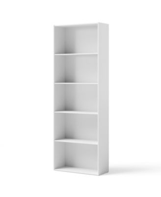 5-Shelf Storage Bookcase Modern Multi-Functional Display Cabinet