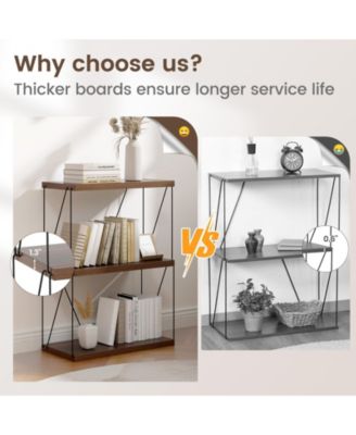 GOUUN 3-Tier Multipurpose Display Rack with Metal Frame