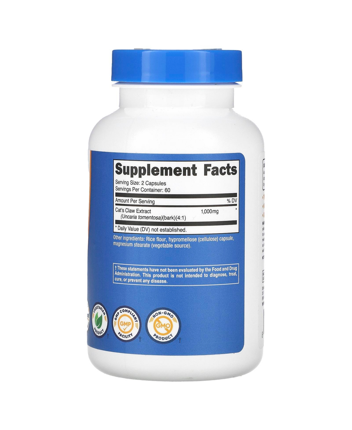 Nutricost Cat's Claw 1 000 mg - Capsules (500 mg per Capsule)