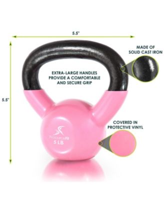 Vinyl Coated Iron Kettlebell, 5lb