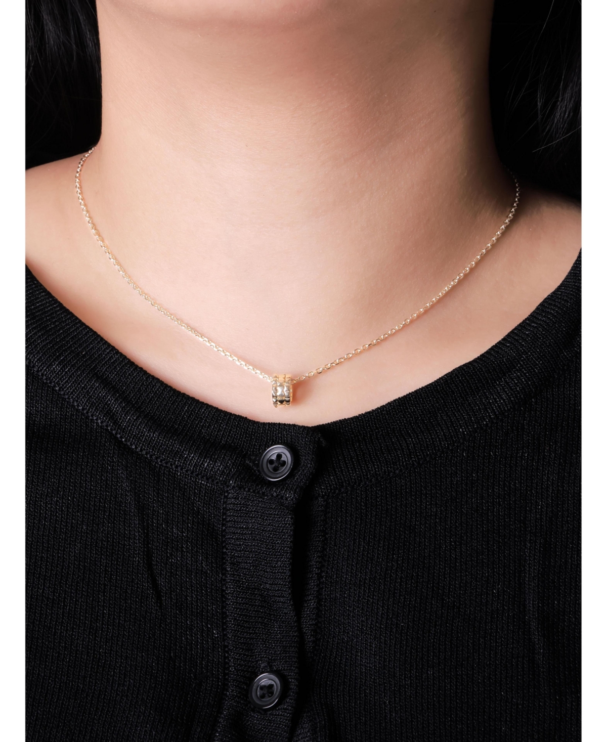 Devata Rotary Pendant Chain Necklace in 14K 16 in adj to in, approx. 4.8 grams - gold