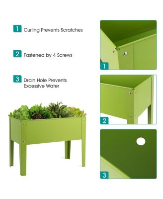 24'' x12'' Outdoor Elevated Garden Plant Stand Raised Tall Flower Bed Box