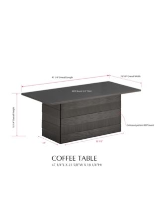 Madison Modern Pedestal Base Wood Coffee Table, Champagne