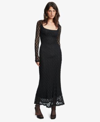 Bardot - Women's Adoni Lace Long-Sleeve Midi Dress