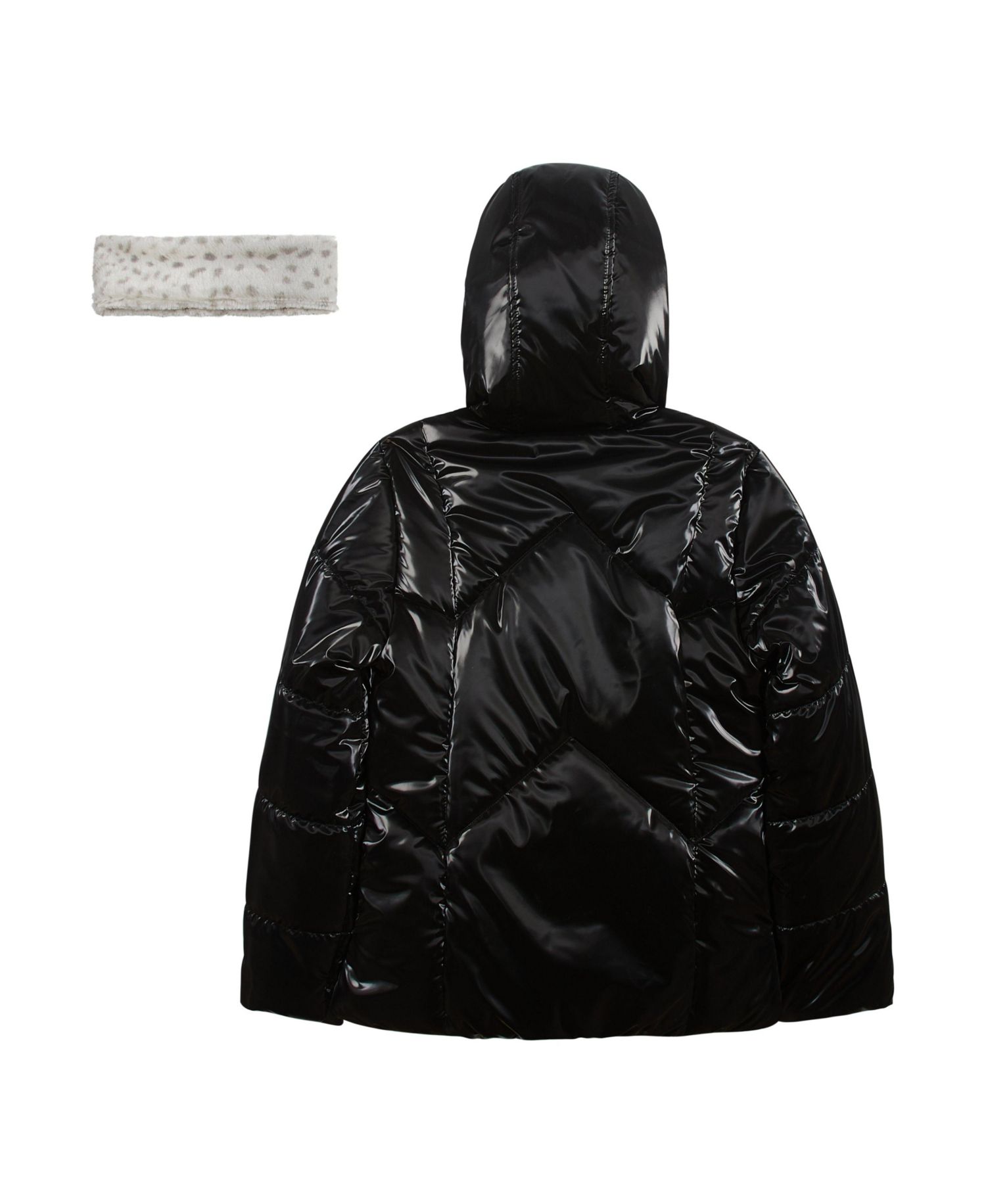 Girls 7-16 Reflective Shine Fashion Puffer Jacket