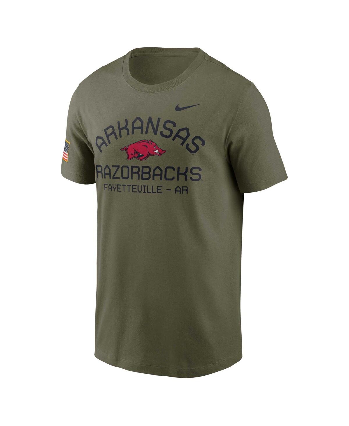 Nike Men's Olive Arkansas Razorbacks 2024 Military Appreciation Performance T-shirt In Olive