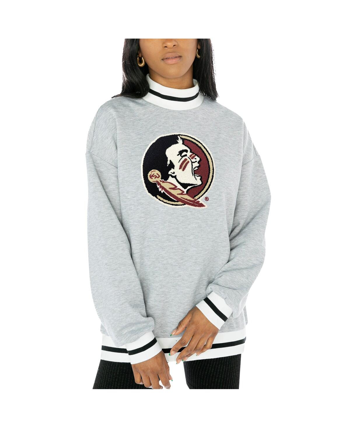 Shop Gameday Couture Women's Gray Florida State Seminoles In It To Win It Sporty Pullover Sweatshirt