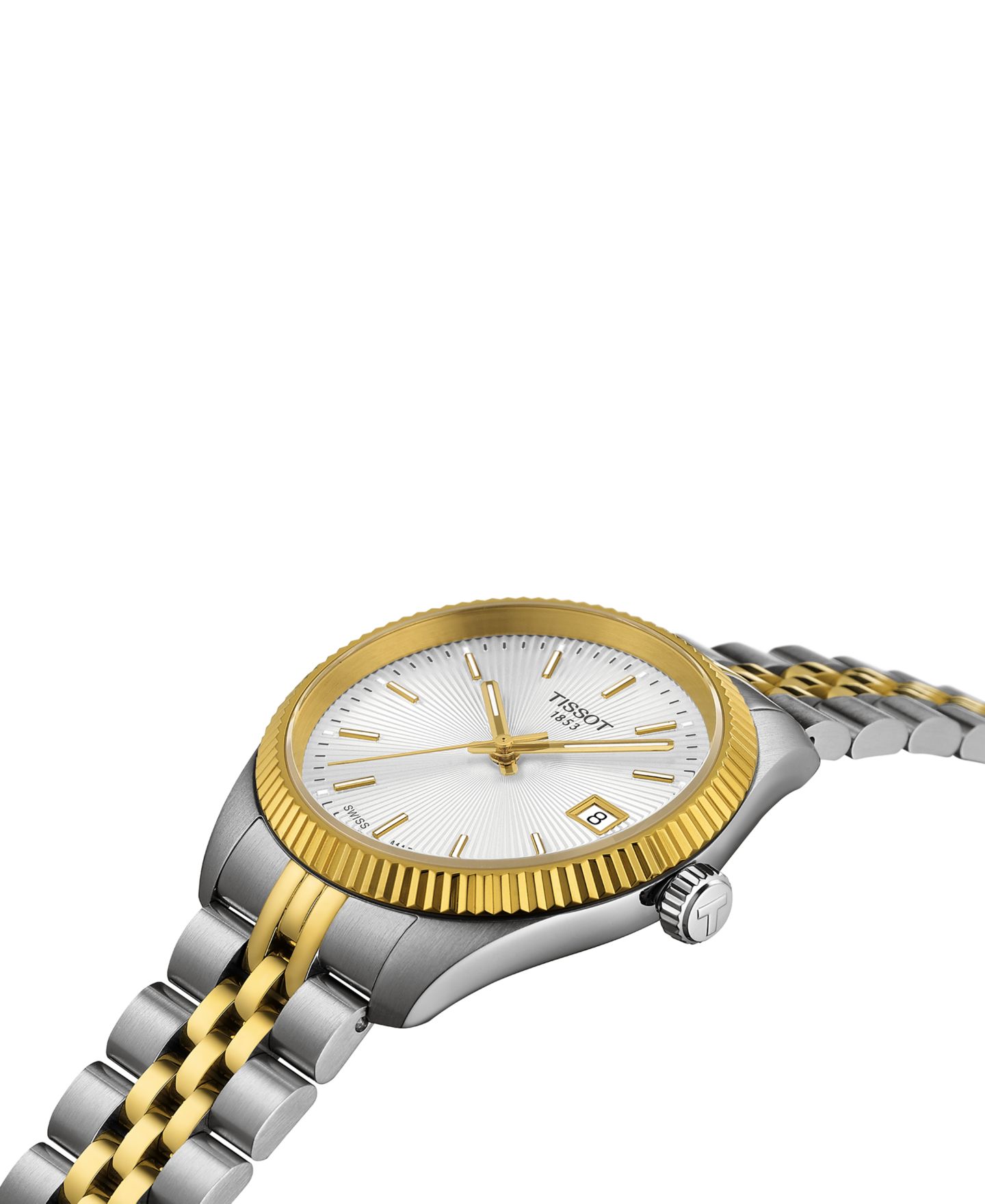 Женские часы Tissot Swiss Ballade Two-Tone Stainless Steel Bracelet Watch 34mm — фото 5